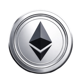 Elemento visivo fluttuante della moneta di criptovaluta Ethereum ETH